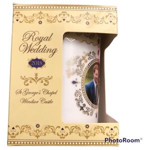 Royal Wedding 2018 24 Carat Gilded Fine China Mug Harry & Meghan NIB